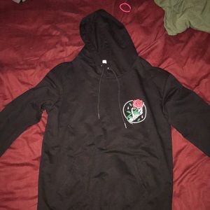 Black Hoodie With Rose
